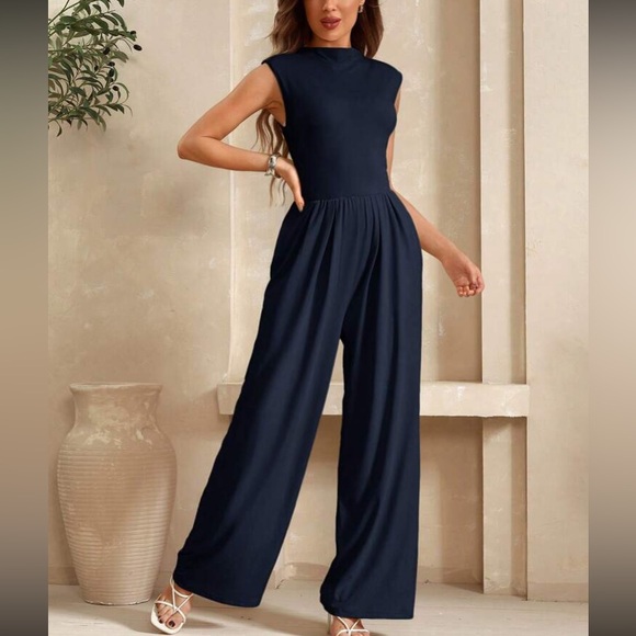 Luxe green stand collar comfy jumpsuit - Picture 16 of 16